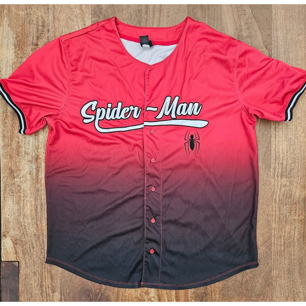 Marvel Spider-Man Baseball Jersey Mens XL Peter Parker 62 BoxLunch Exclusive
